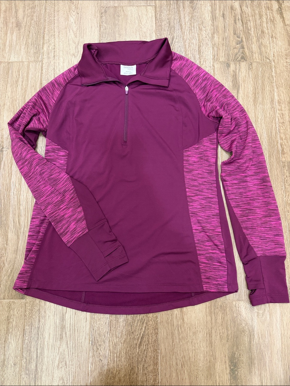 Danskin Women’s Quarter-Zip Pullover - Magenta & Pink